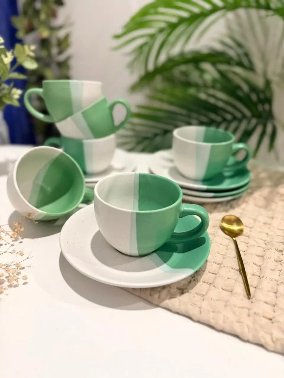 Aura-Tea-Set-Mist-Green-The-Home-Palette-42701086097707 Tea Set - Mist Green - Image 1