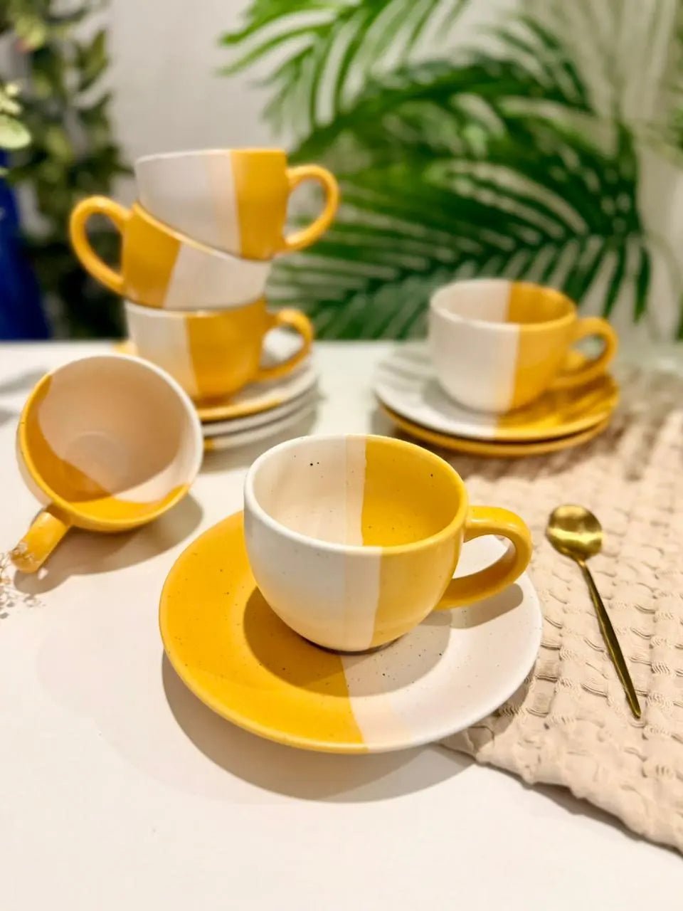 Honey-Mustard-Dinner-Set-30-pcs-The-Home-Palette-42699876565291 Tea Set - Honey Mustard - Image 1